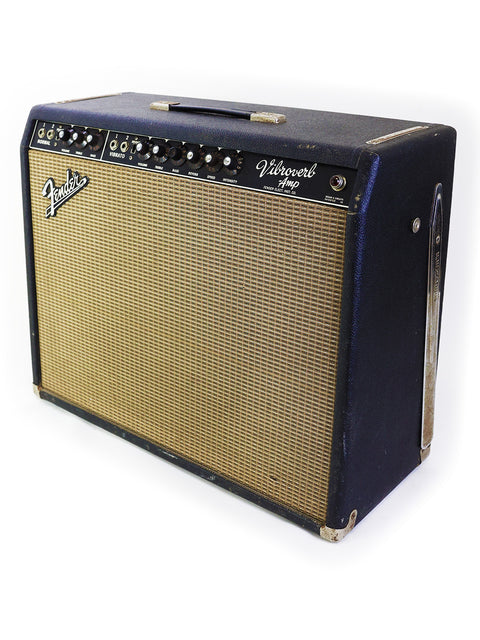 Vintage Fender Vibroverb 'Export Model' 40W Combo Amplifier - Blackface - USA 1964