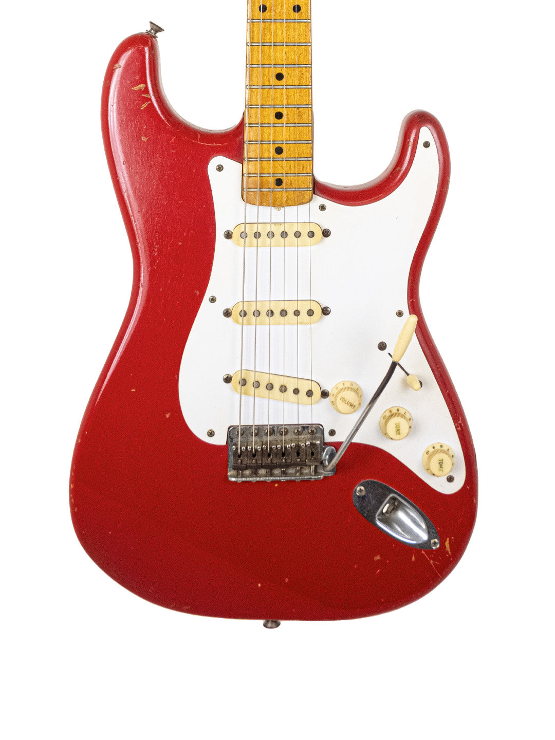 SOLD - Vintage Fender Stratocaster – Dakota Red Refinish - USA 1957